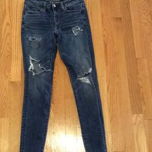 American Eagle ripped high rise jeggings